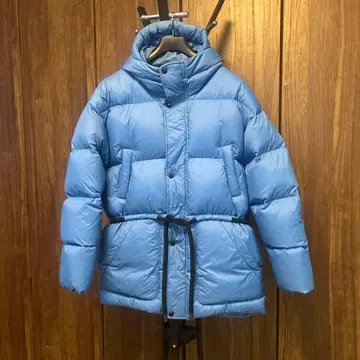 IENKI IENKI 라이트 블루 다운 자켓 허리 벨트 포함