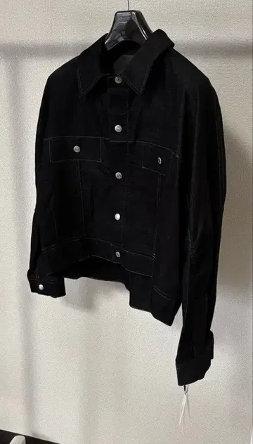 택 포함 미사용 새상품 YAMADAYA CLOVE 벨벳 블랙 데님 자켓