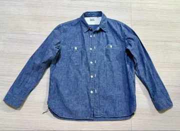 BURGUS PLUS 히노야 샴브레이 워크 셔츠 L 사이즈