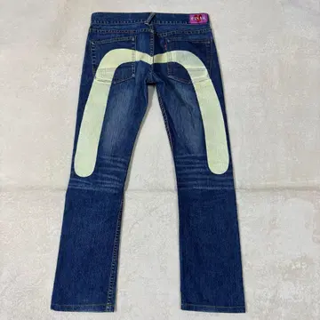 [ 레어 ] EVISU DONNA 에비수 여성용 다이코쿠 페인트 화이트