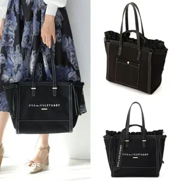 JILL BY JILLSTUART 프릴 레이어드 토트 블랙