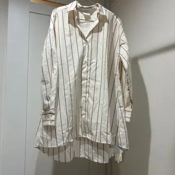 GELATO PIQUE 아이보리 스트라이프 셔츠