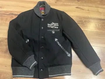 새상품급! 쇼트 SCHOOT BROS 바시티 자켓 블루종 블랙 M 사이즈