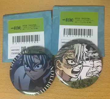 기둥전 시나즈가와 사네미 감성 캔 배지 2개 세트