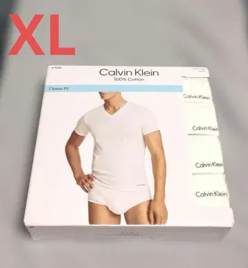 Calvin Klein V넥 티셔츠 4팩