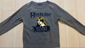 Hysteric Glamour 그레이 면 니트 여성용 프리 사이즈