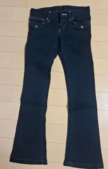 HYSTERIC GLAMOUR 부츠컷 블랙 데님 XS