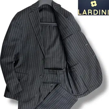 J7029 새상품급 라르디니 플란넬 초크 스트라이프 수트 블랙 46