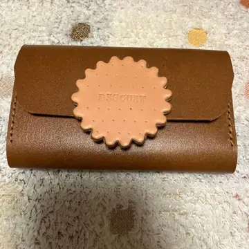 민네 천연 가죽 키케이스 비스킷