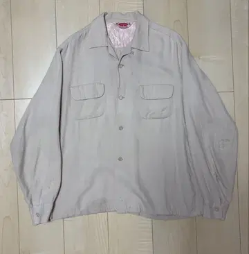 50s vintage pilgrim 레이온 개버딘 셔츠