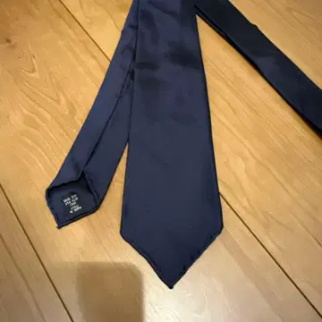 Franco Minucci 네이비 솔리드 실크 세테피에게 넥타이