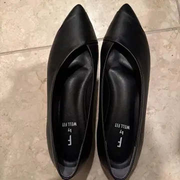 블랙 다이애나 웰핏 플랫슈즈 24cm