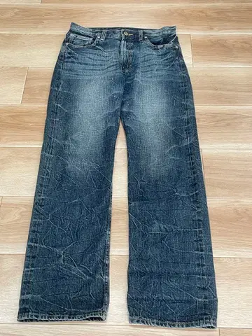 스트레이트 데님 청바지 팬츠 셀비지 L 상당