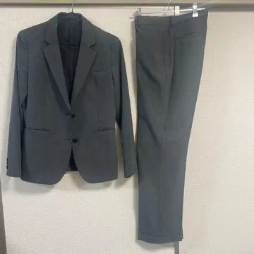 그레이 비즈니스 수트 셋업 싱글 버튼