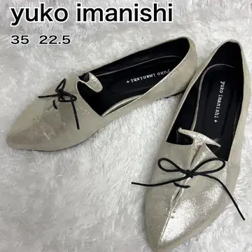 yuko imanishi 레이스업 펌프스 반짝이 실버 22.5