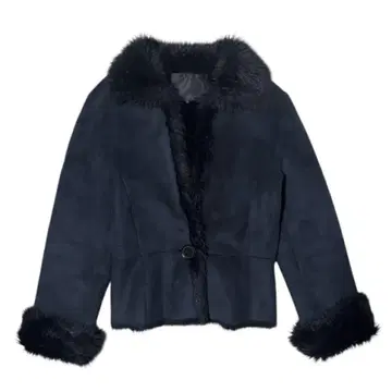 archive y2k 무스탕 스웨이드 퍼 블랙 자켓 코트