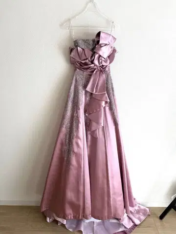 컬러 드레스 웨딩 핑크 A라인 드레스