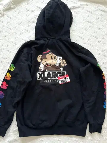 XLARGE 그래픽 후드티 후디 블랙 L