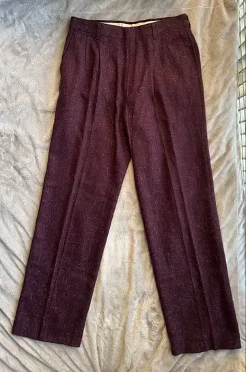 슬랙스 울 혼방 보라색 90년대