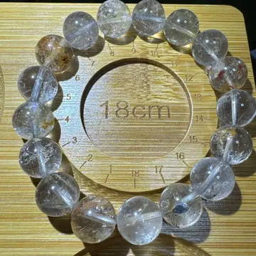 8-15 스컬 수정 팔찌 18cm 인증서 포함