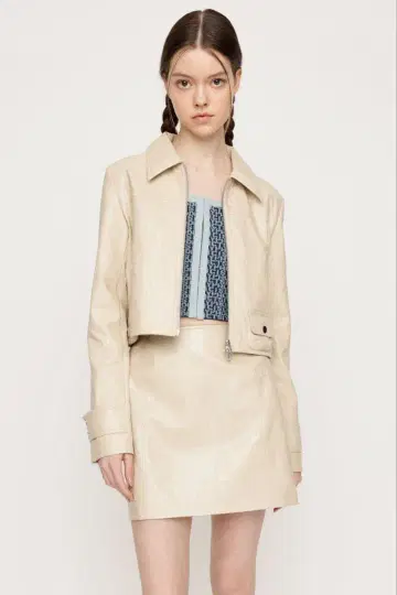 SLY F/LEATHER TIGHT 숏 스커트