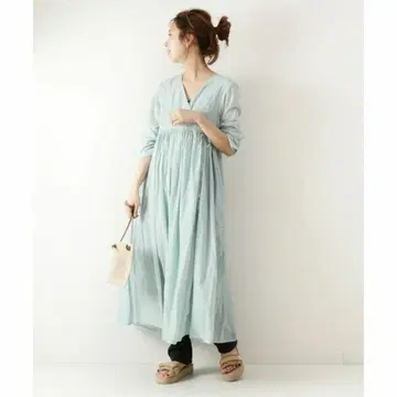 누키테파 네 킷테 파스 코튼 원피스