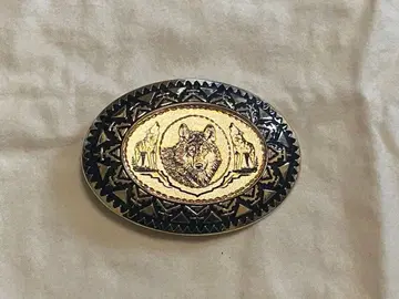 USA제 늑대 울프 타원형 버클