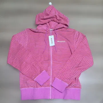 milkfed. 밀크페도 파일 지퍼 후디 핑크