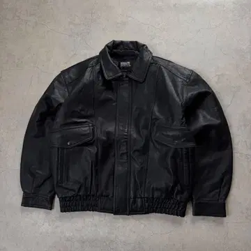 A-2 가죽 자켓 플라이트 자켓 블랙