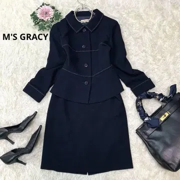 M'S GRACY [ 다크 네이비/스티치 엄마 여성 수트 ] 자켓 스커트