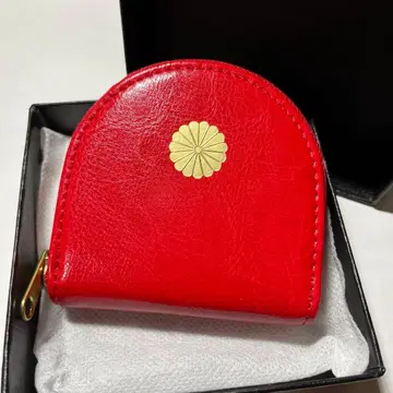 황궁 지갑 말발굽 모양 동전 지갑 코인 케이스 빨간색