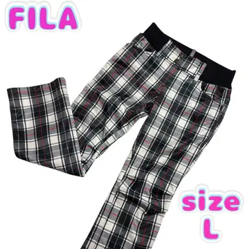 [ 새상품급 ] 휠라 여성용 속기모 체크 팬츠 L 골프