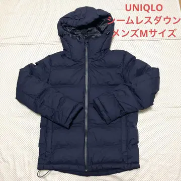 유니클로 심리스 다운 자켓 남성용 M 네이비