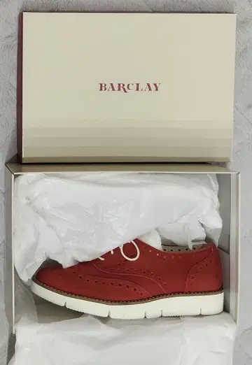 BARCLAY 옥스퍼드 슈즈 22cm RED