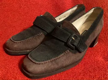 BALLY 스웨이드 가죽 펌프스 청키힐 60s 레트로 mod