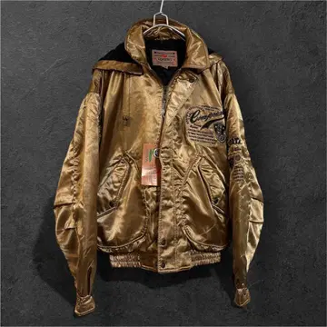 GEMBONY (짐보니)의 충전솜 새틴 자켓 (골드 계열) y2k