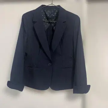 네이비 스트라이프 블레이저 스커트 세트