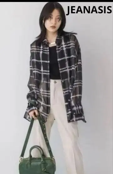 지나시스 페이드 체크 시어 레귤러 셔츠