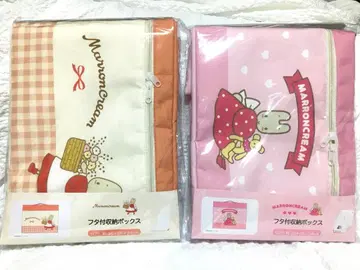 마론 크림 뚜껑 포함 수납 박스 2개 세트 산리오 아베일