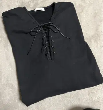 마무 mamu LACE UP SWEAT TOPS 트레이닝복