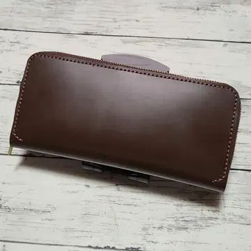 라운드 지퍼 장지갑 핸드메이드 가죽 공예 No.1342