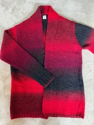 론 헤르만 그라데이션 니트 가디건 S 레드