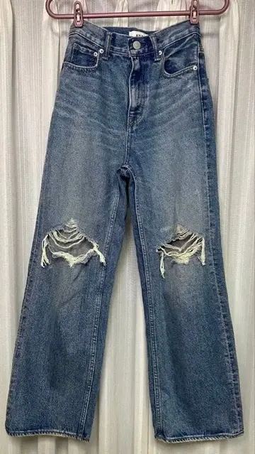 AZUL by MOUSSY 데미지 가공 데님 S