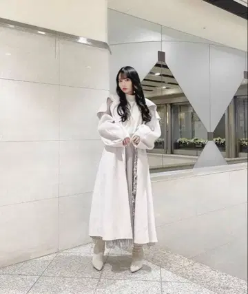 snidel 빅 칼라 리버 울 코트