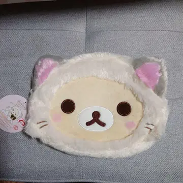 San-X 코리락쿠마 캣 밴드 포함 파우치 화이트 x 그레이