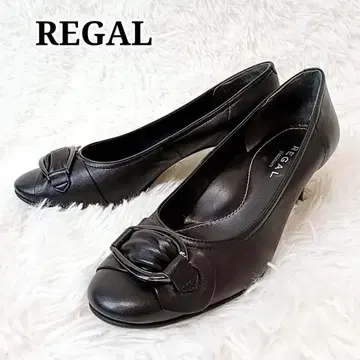 [ 새상품급 ] 리걸 23.0cm 가죽 버클 펌프스 블랙