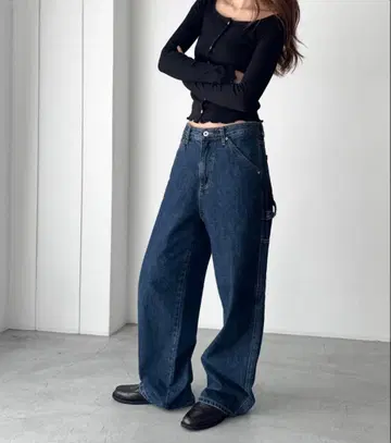 CANAL JEAN El mar 페인터 데님 팬츠 M