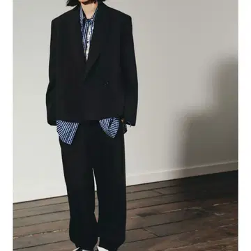 오버사이즈 베이직 블레이저 블랙