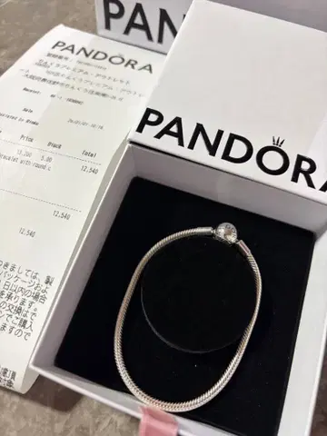 PANDORA 실버스네이크 체인 팔찌