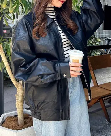 INGNI 가죽 블루종